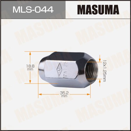 Wheel nut Masuma M12x1.25(R) size 19, MLS-044