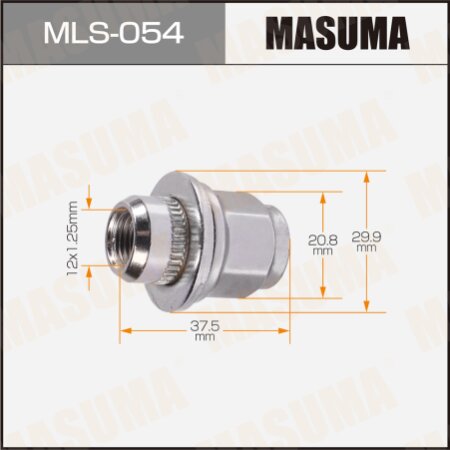 Wheel nut Masuma M12x1.25 size 21, MLS-054