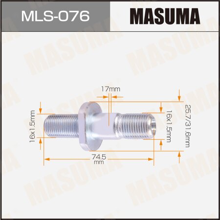 Wheel stud Masuma M16x1.5(R), M16x1.5(L), MLS-076
