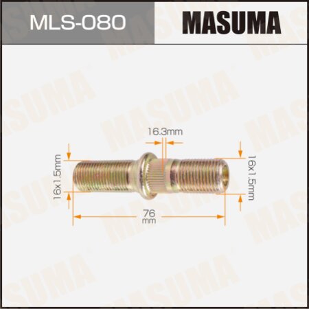 Wheel stud Masuma M16x1.5(R), M16x1.5(R), MLS-080
