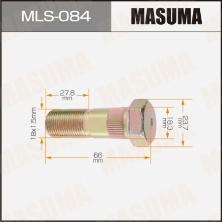 Шпилька колесная M18x1.5(R) Masuma, MLS-084