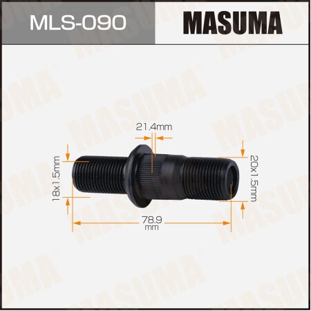 Wheel stud Masuma M20x1.5(R), M18x1.5(L), MLS-090