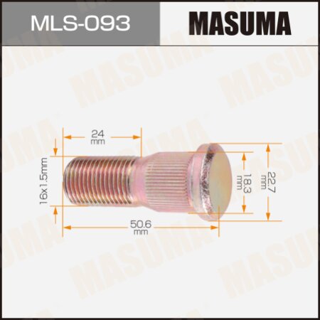 Шпилька колесная M16x1.5(R) Masuma, MLS-093