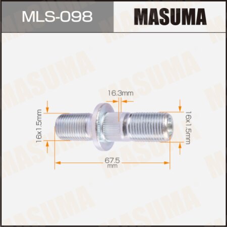 Wheel stud Masuma M16x1.5(R), M16x1.5(L), MLS-098
