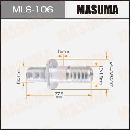 Wheel stud Masuma M18x1.5(L), M18x1.5(L), MLS-106
