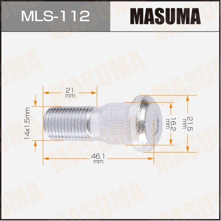 Шпилька колесная M14x1.5(L) Masuma, MLS-112