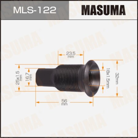 Double wheel stop bolt Masuma M25x1.5(R), M18x1.5(R), MLS-122