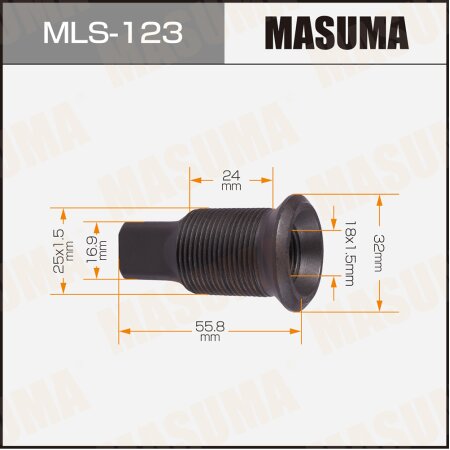 Double wheel stop bolt Masuma M25x1.5(L), M18x1.5(L), MLS-123