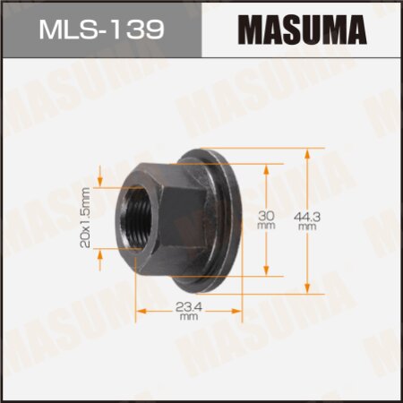Wheel nut Masuma M 20x1.5(R) size 30, MLS-139