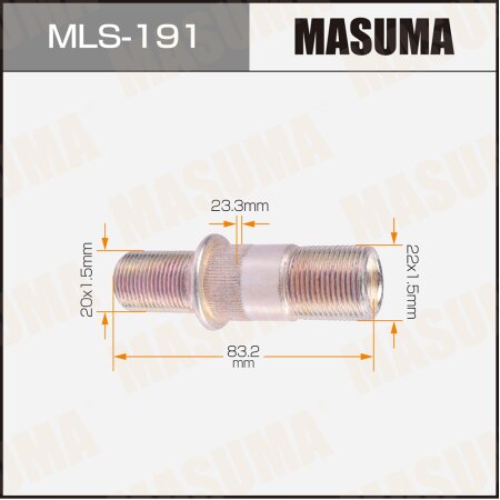 Wheel stud Masuma M22x1.5(R), M20x1.5(L), MLS-191