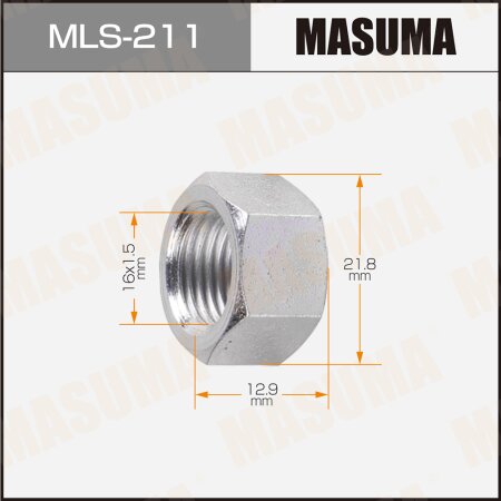 Suspension nut Masuma M 16x1.5(R) size 22 open-end, MLS-211