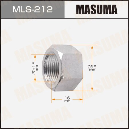 Wheel nut Masuma M 20x1.5(R) size 27 open-end, MLS-212