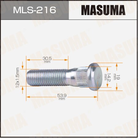 Шпилька колесная M12x1.5(R) Masuma, MLS-216