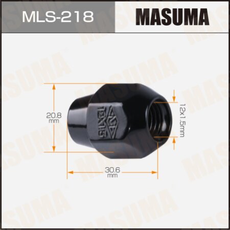 Wheel nut Masuma M12x1.5(R) size 21, MLS-218