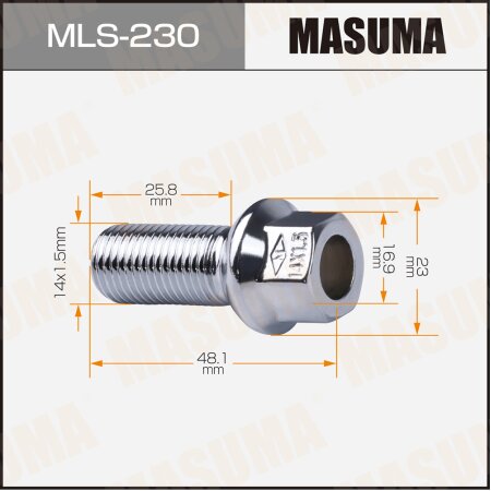 Wheel bolt Masuma M14x1.5(R), MLS-230