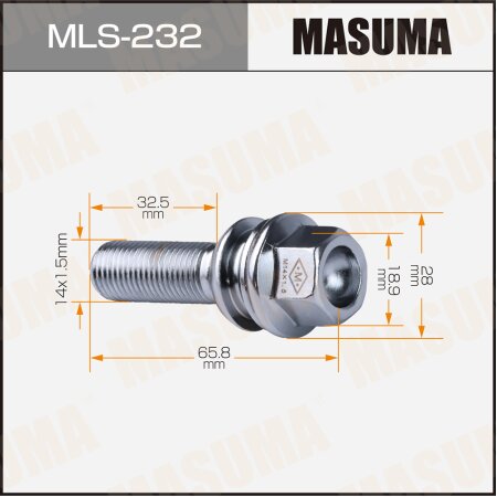 Wheel bolt Masuma M14x1.5(R), MLS-232