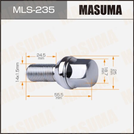 Wheel bolt Masuma M14x1.5(R), MLS-235