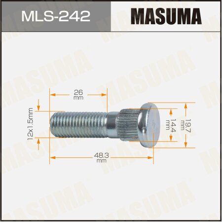 Шпилька колесная M12x1.5(R) Masuma, MLS-242