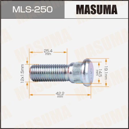 Wheel stud Masuma M12x1.5(R), MLS-250