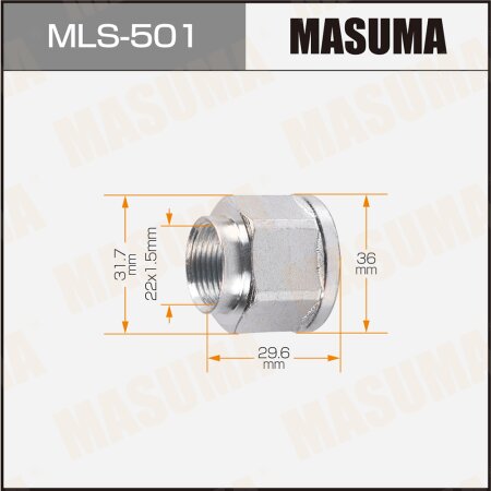Гайка ШРУСа Masuma M22x1.5(R) под ключ 32, MLS-501