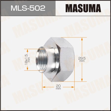 CV Joint nut Masuma M18x1.5(R), 30mm, MLS-502