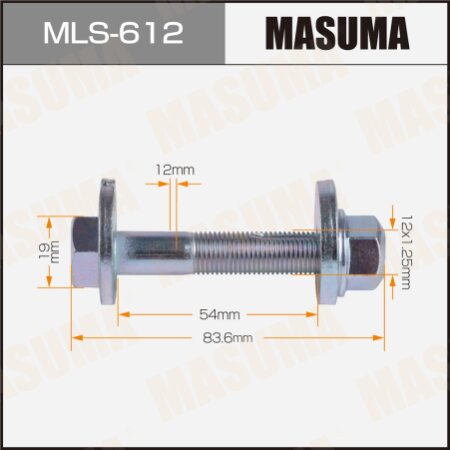 Camber adjustment bolt Masuma, MLS-612