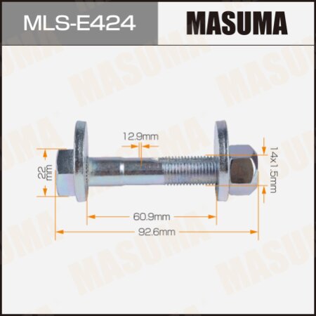 Camber adjustment bolt Masuma, MLS-E424