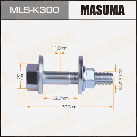 Camber adjustment bolt Masuma, MLS-K300