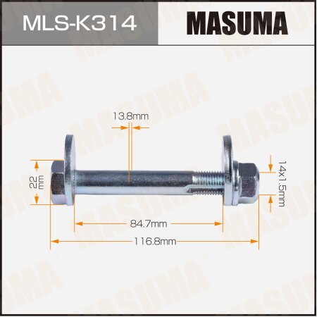 Camber adjustment bolt Masuma, MLS-K314