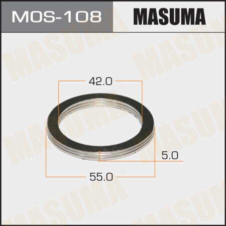 Кольцо уплотнительное глушителя Masuma 42х55 уп. 20шт, MOS-108