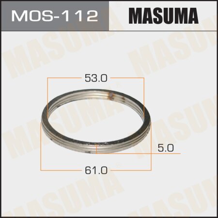 Кольцо уплотнительное глушителя Masuma 53х61 уп. 20шт, MOS-112