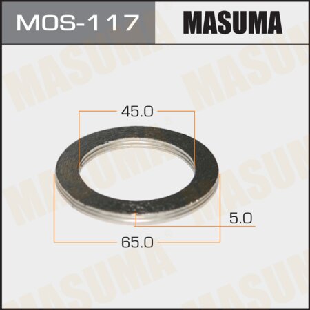 Кольцо уплотнительное глушителя Masuma 45х65 уп. 20шт, MOS-117