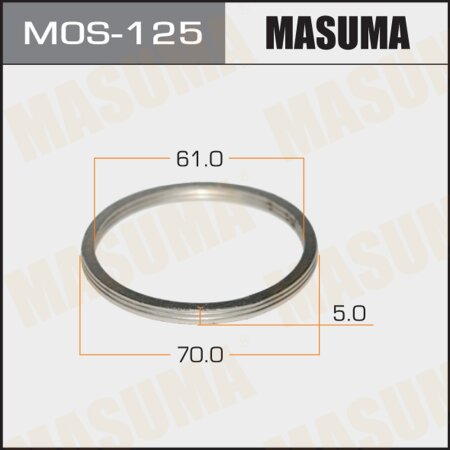 Кольцо уплотнительное глушителя Masuma 61х70 уп. 20шт, MOS-125