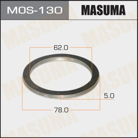 Кольцо уплотнительное глушителя Masuma 62х78 уп. 20шт, MOS-130