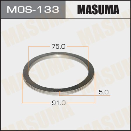 Кольцо уплотнительное глушителя Masuma 75х91 уп. 20шт, MOS-133