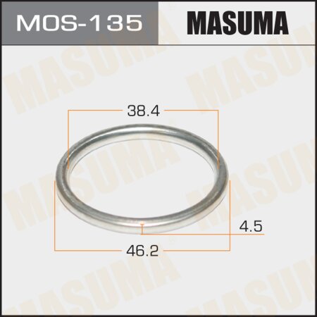 Кольцо уплотнительное глушителя Masuma 38.5х47х4 уп. 5шт, MOS-135