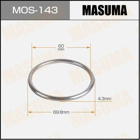 Exhaust pipe gasket Masuma 60х69.5х4.3 (set of 5pcs), MOS-143