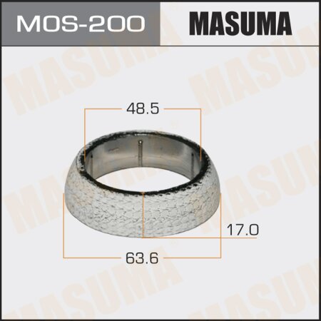 Кольцо уплотнительное глушителя Masuma 48.5x63.6x17, MOS-200