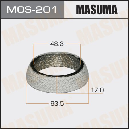 Кольцо уплотнительное глушителя Masuma 48.3x63.5x17, MOS-201