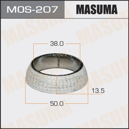 Кольцо уплотнительное глушителя Masuma 38x50x13.5, MOS-207