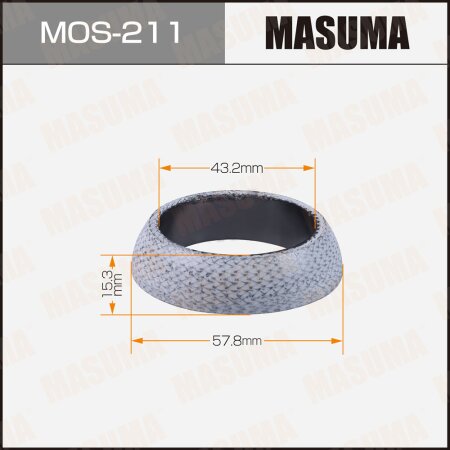 Кольцо уплотнительное глушителя Masuma 43.2x57.8x15.3, MOS-211