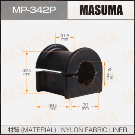 Stabilizer bar bushing reinforced Masuma, MP-342P