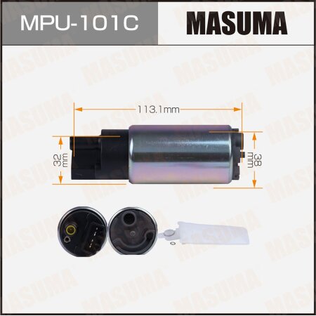 Насос топливный Masuma (сетка в комплекте MPU-002), графитовый коллектор, MPU-101C
