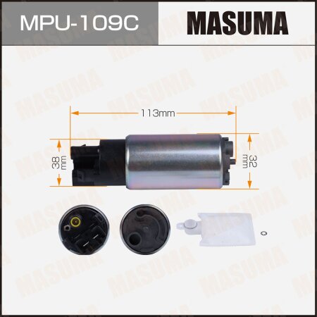 Насос топливный Masuma (сетка в комплекте MPU-040), графитовый коллектор, MPU-109C