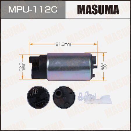 Насос топливный Masuma (сетка MPU-051), графитовый коллектор, MPU-112C