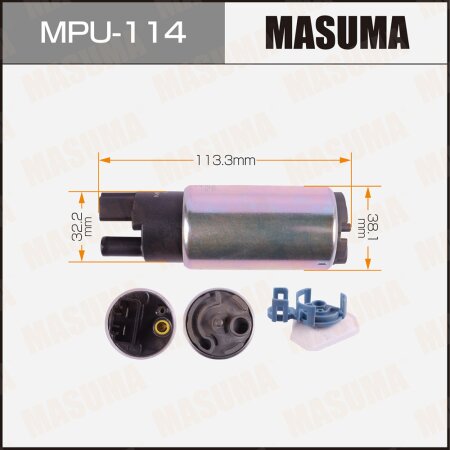 Насос топливный Masuma (сетка в комплекте MPU-041), MPU-114