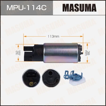 Насос топливный Masuma (сетка в комплекте MPU-041), графитовый коллектор, MPU-114C