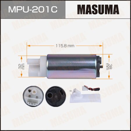 Насос топливный Masuma, графитовый коллектор, MPU-201C
