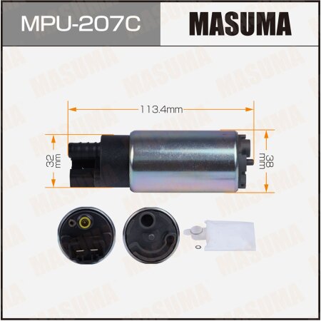 Насос топливный (сетка в комплекте MPU-040), графитовый коллектор, MPU-207C