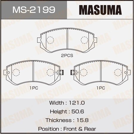 Brake pads Masuma, MS-2199